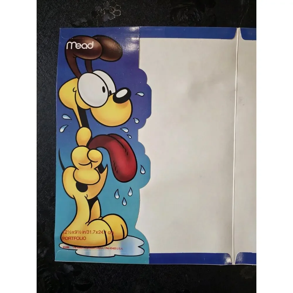 Mead 2 Pocket Portfolio Folder Garfield Weekly National Expirer 9X12 1978